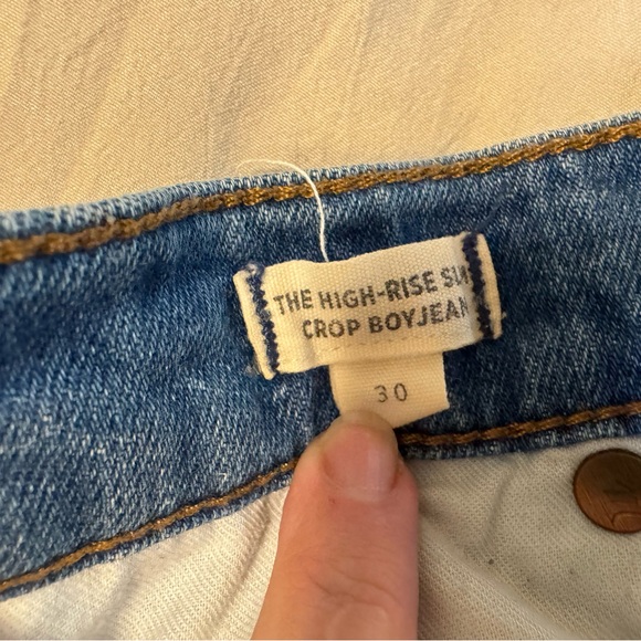 Madewell high rise slim boyjean size 30 - Picture 4 of 6